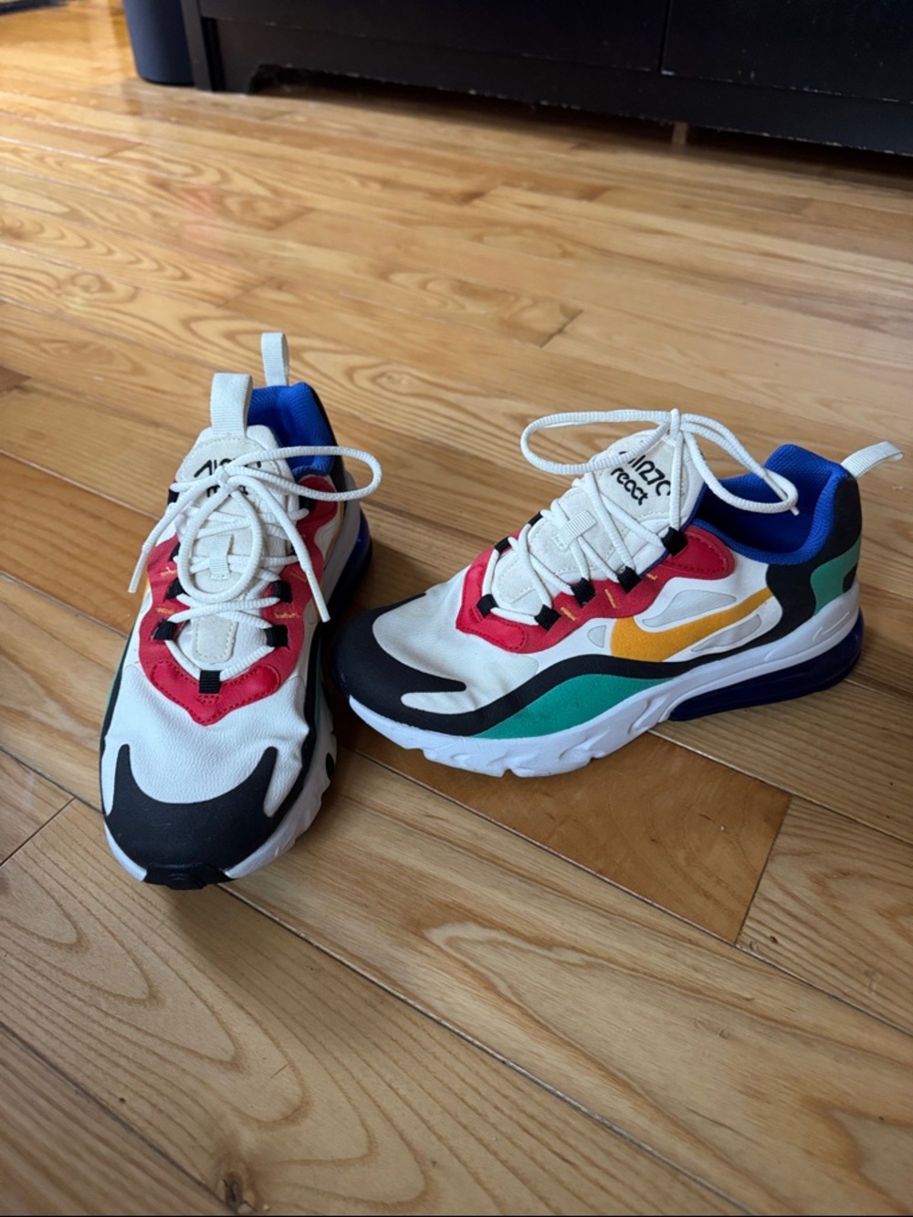 Nike Women’s air70 React Sneakers in White, Black, Red, Blue, Green - Picture 2 of 5